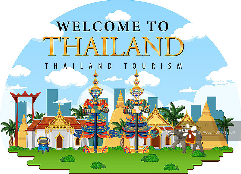 泰国曼谷地标logo banner图片素材