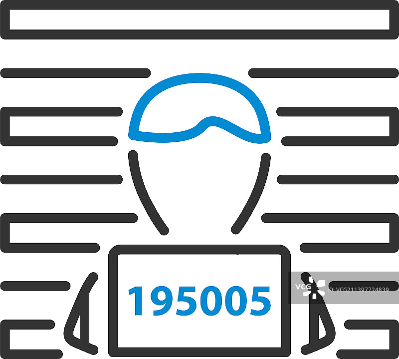 带刻度的墙前囚犯图标图片素材