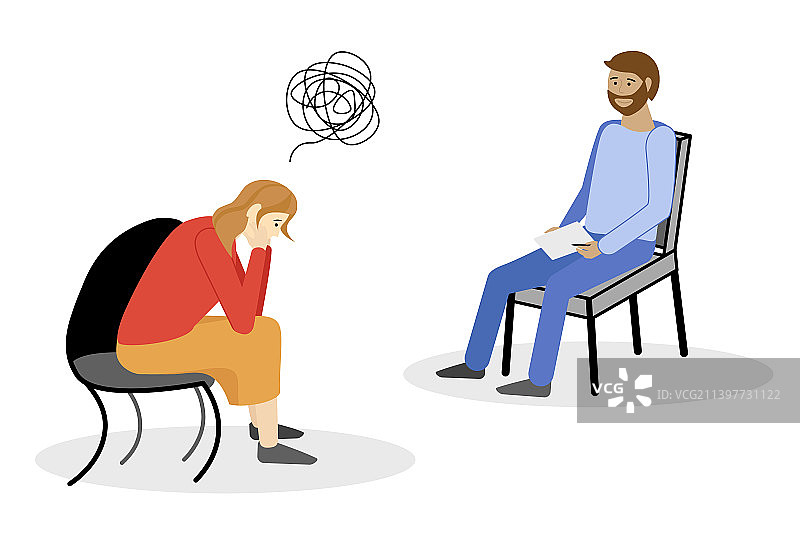 网络横幅个人心理治疗概念图片素材