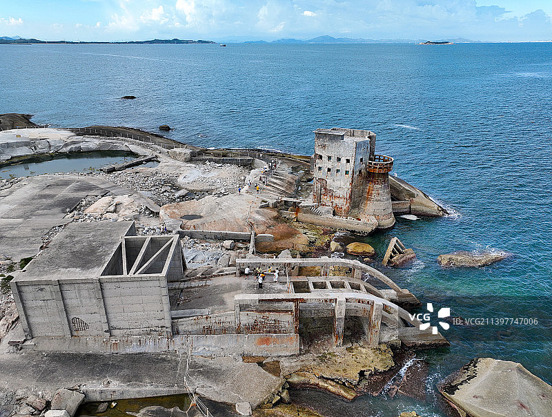 广东省汕尾市城区红海湾遮浪南海观世音旅游景区南海寺航拍图片素材