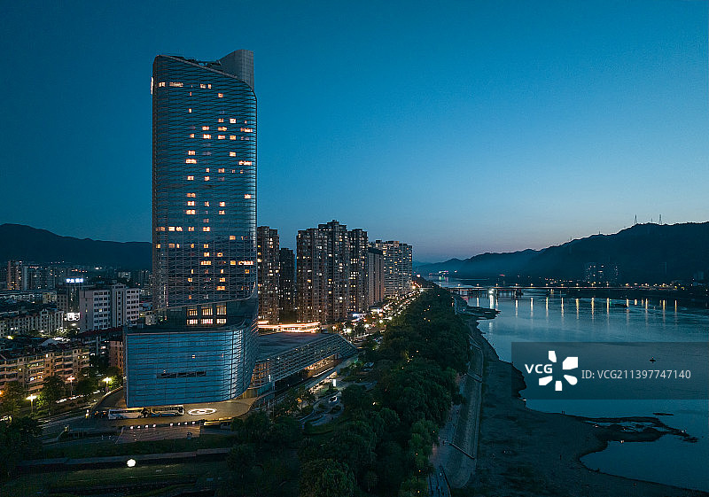 中国浙江杭州桐庐县酒店图片素材