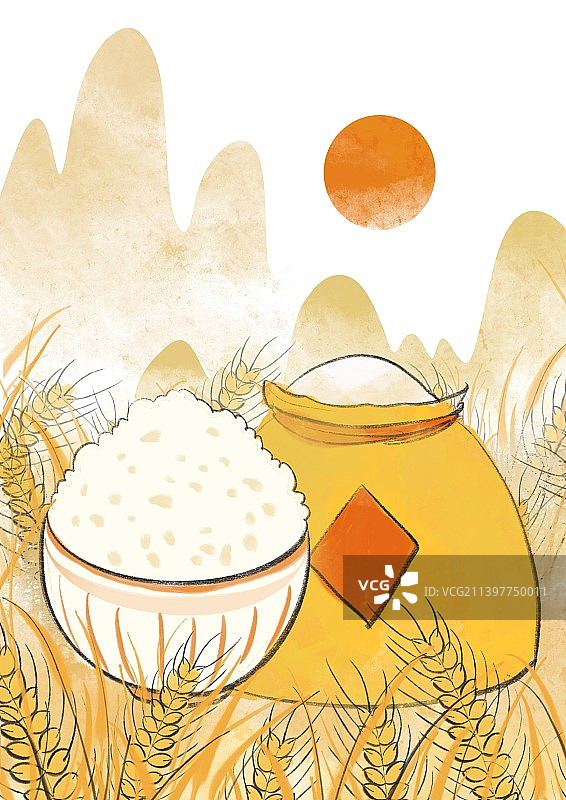 珍惜粮食图片素材