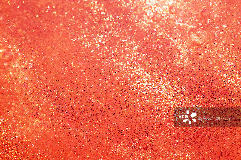 红色金粉液态流体微距背景图片素材
