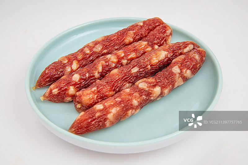 广东特色风味美食广式腊肠图片素材