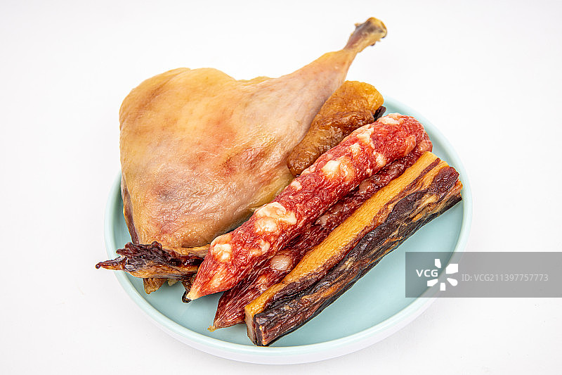 广东特色风味美食腊味三宝图片素材