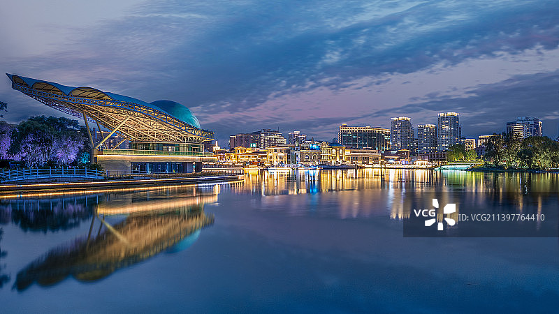 蓝色港湾之夜图片素材