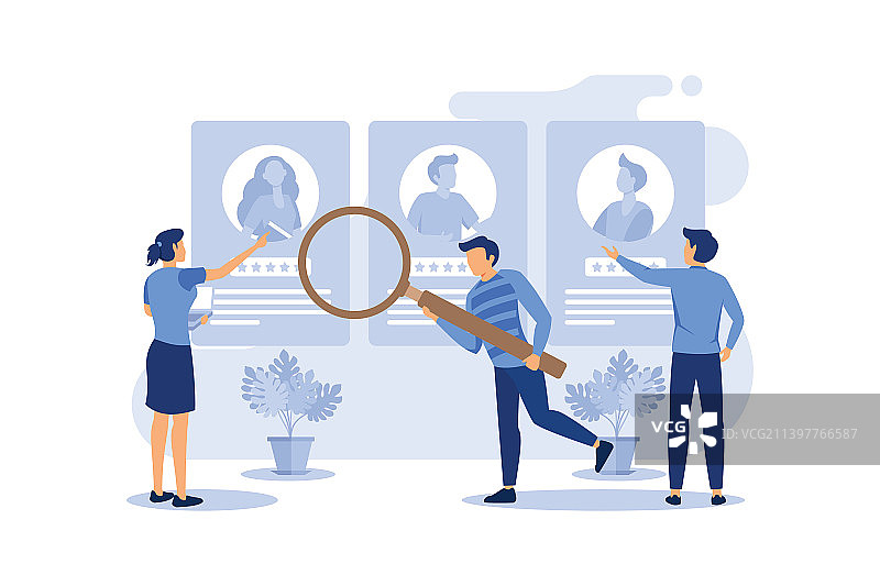 招聘概念：人物展示图片素材