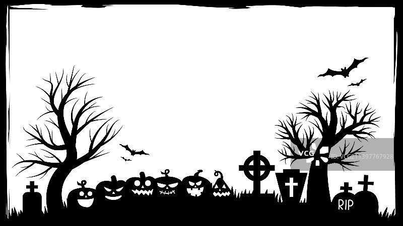 万圣节派对邀请函或贺卡图片素材