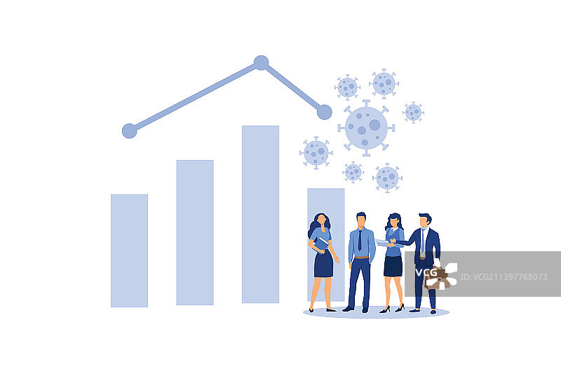 人们因新冠病毒影响而遭受损失图片素材