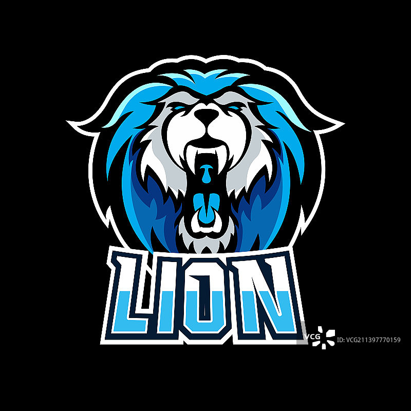 狮子电竞游戏吉祥物Logo模板图片素材
