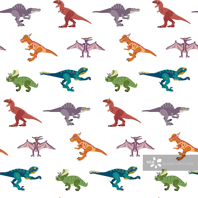 恐龙无缝图案图片素材