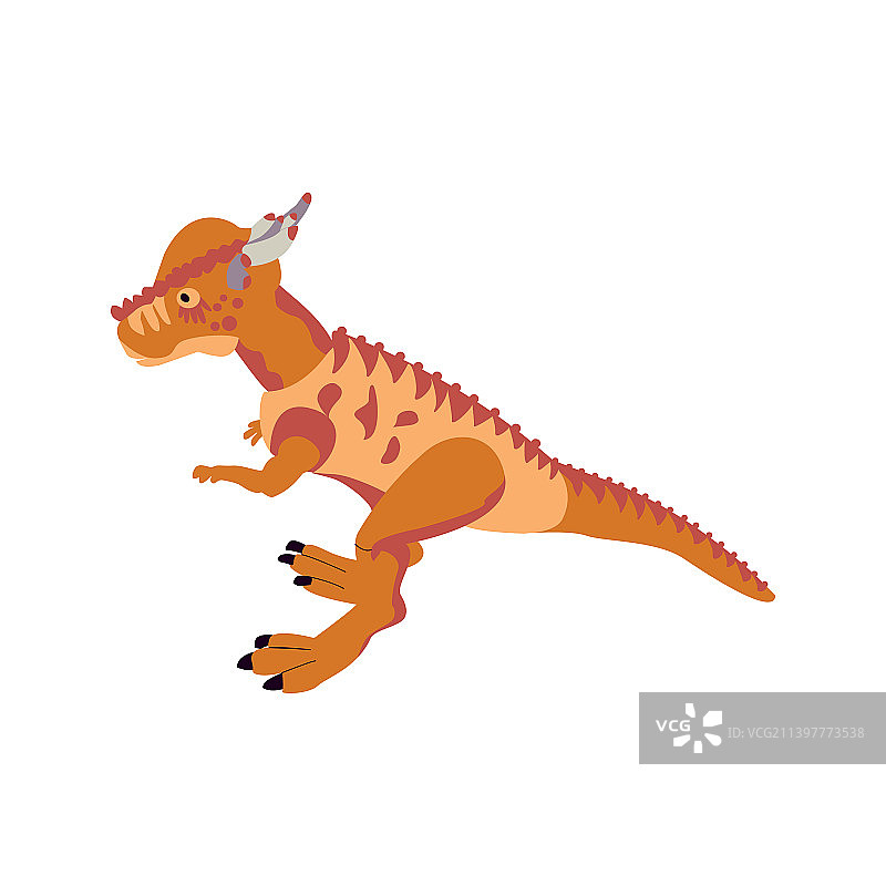 白色背景下的肿头龙图片素材