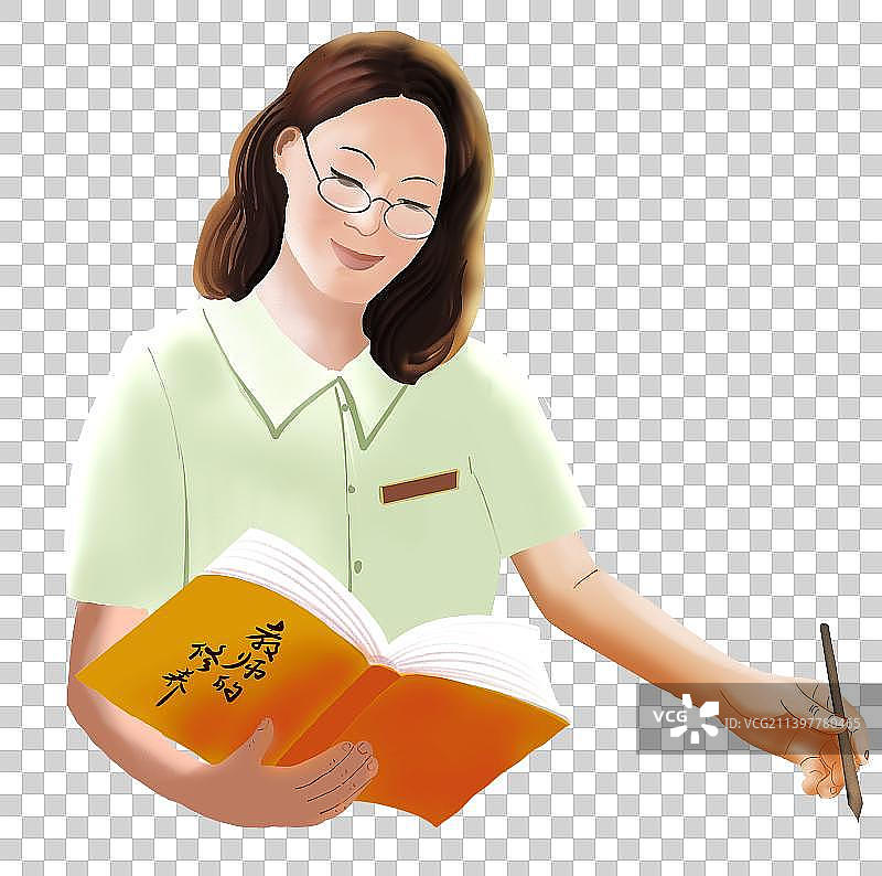 正在研读的教师图片素材