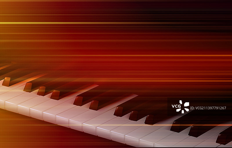 抽象模糊的钢琴琴键音乐背景图片素材