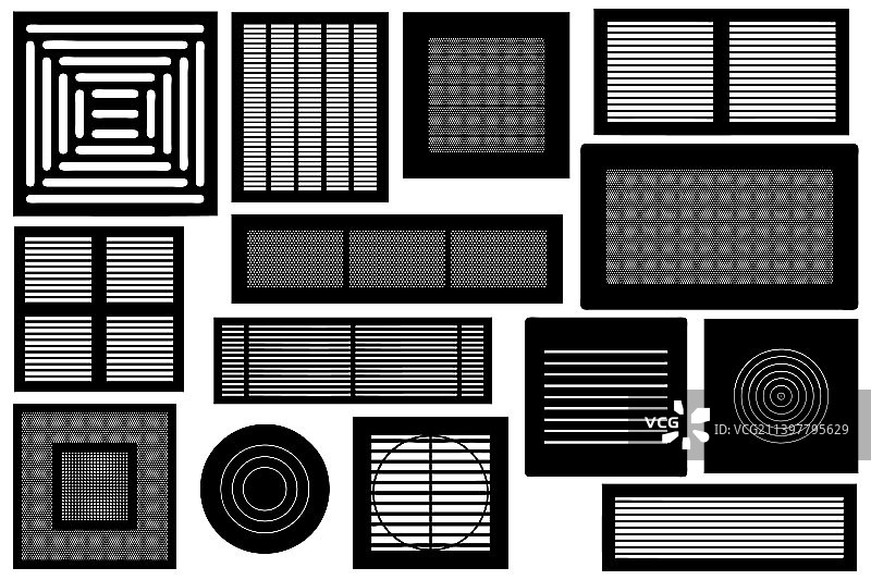不同通风口格栅合集图片素材