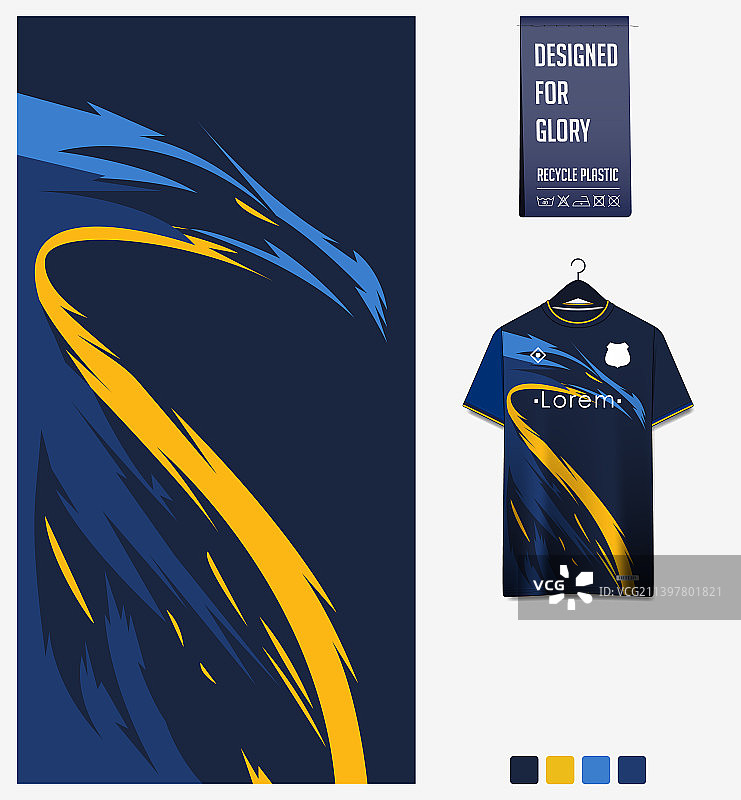 足球球衣：龙纹图案设计图片素材