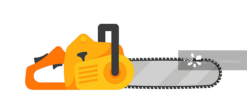 白色背景上的链锯图片素材