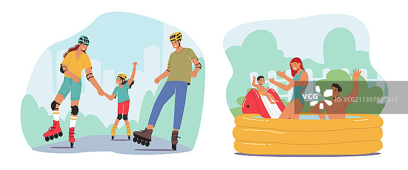 一家人幸福活动合集，快乐的父母图片素材