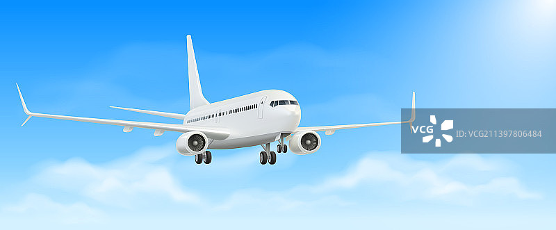 洲际航班客机图片素材