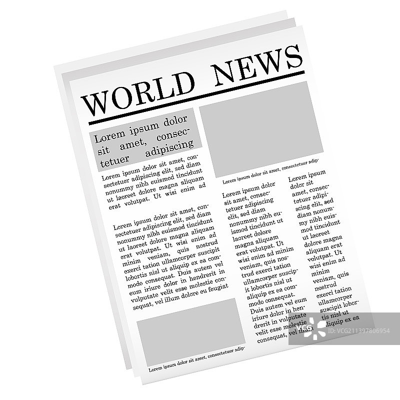 世界新闻报纸财经新闻设计图片素材