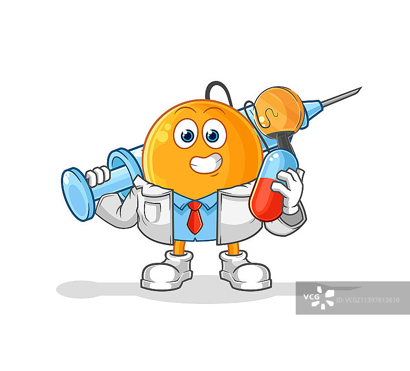 手持药物和注射器的医生图片素材