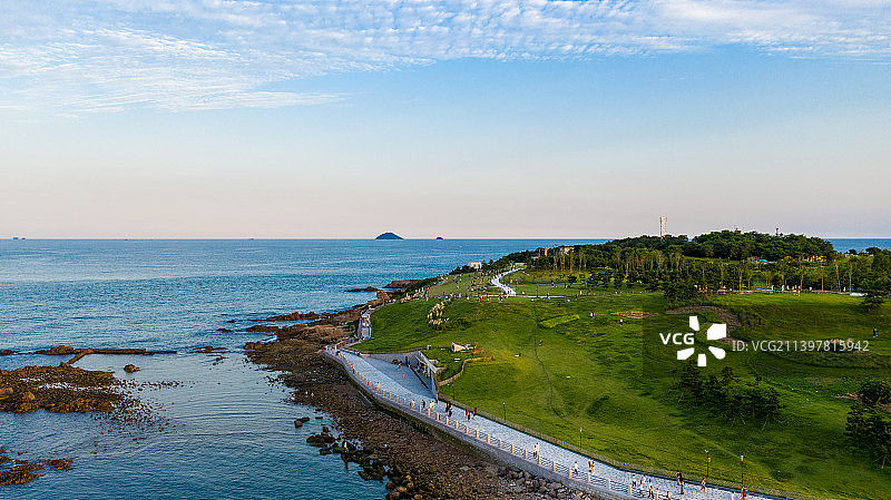 青岛小麦岛夏季风光图片素材
