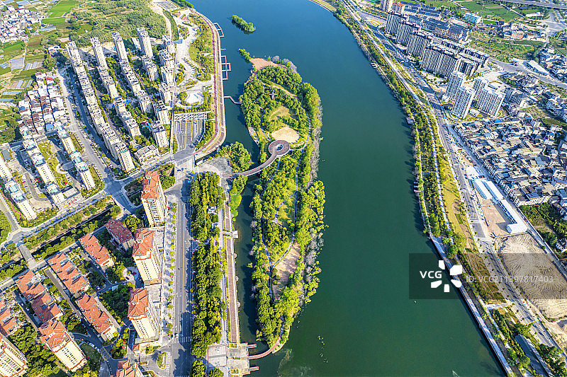 航拍松阳县健康主题公园图片素材