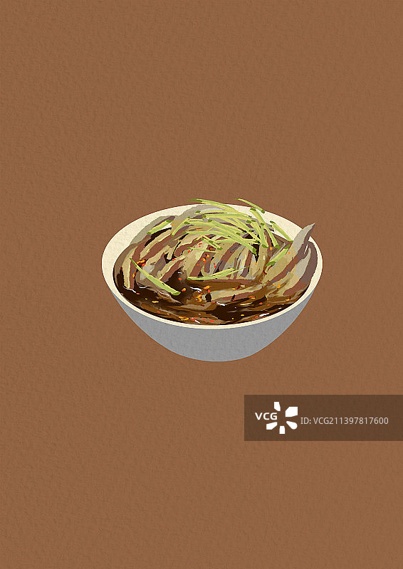 当地特色传统美食山西灌肠凉粉图片素材