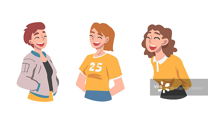 觉得有趣的开怀大笑的女人图片素材