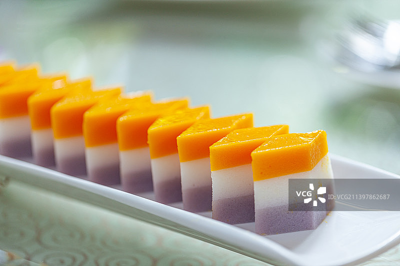 椰子糕、点心、糕点、下午茶、彩色、图片素材