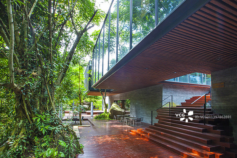 七仙岭君澜酒店、酒店空间、建筑设计、立体空间、木质建筑图片素材