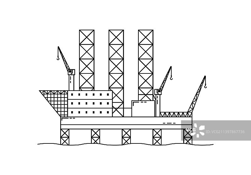 海上天然气平台石油天然气供应图片素材