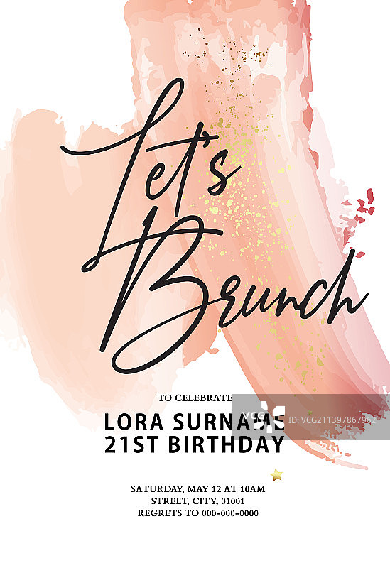 粉色婚礼请柬现代邀请背景图片素材