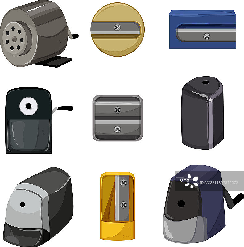 卡通削笔器套装图片素材