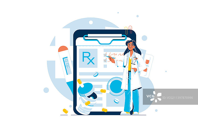 医生为病人开处方图片素材