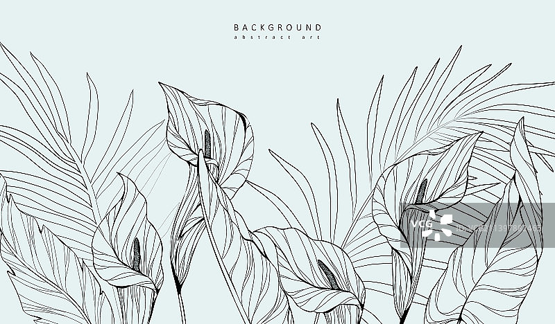 时尚奢华植物背景图片素材