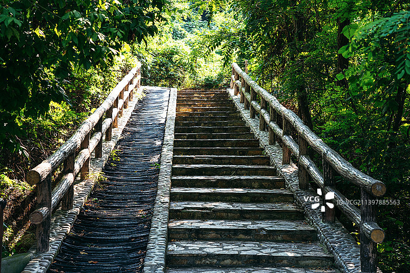 公园里向上的台阶图片素材