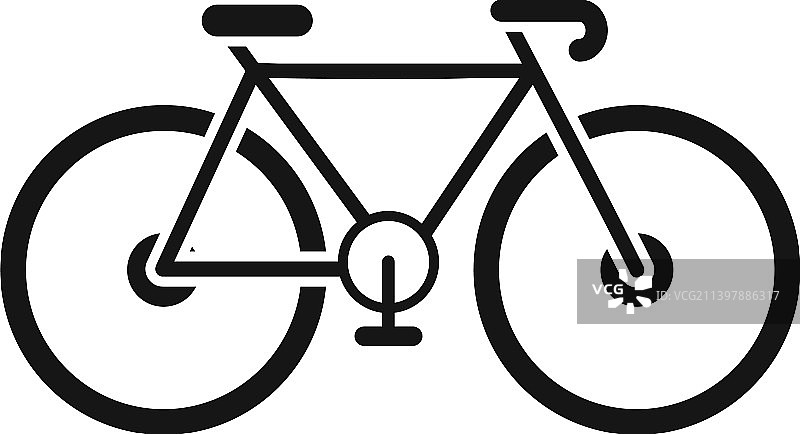 简约自行车图标图片素材