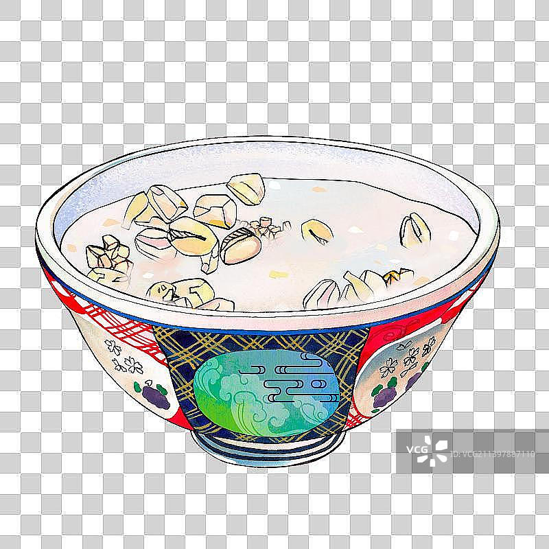 花生汤 美食手绘插画图片素材