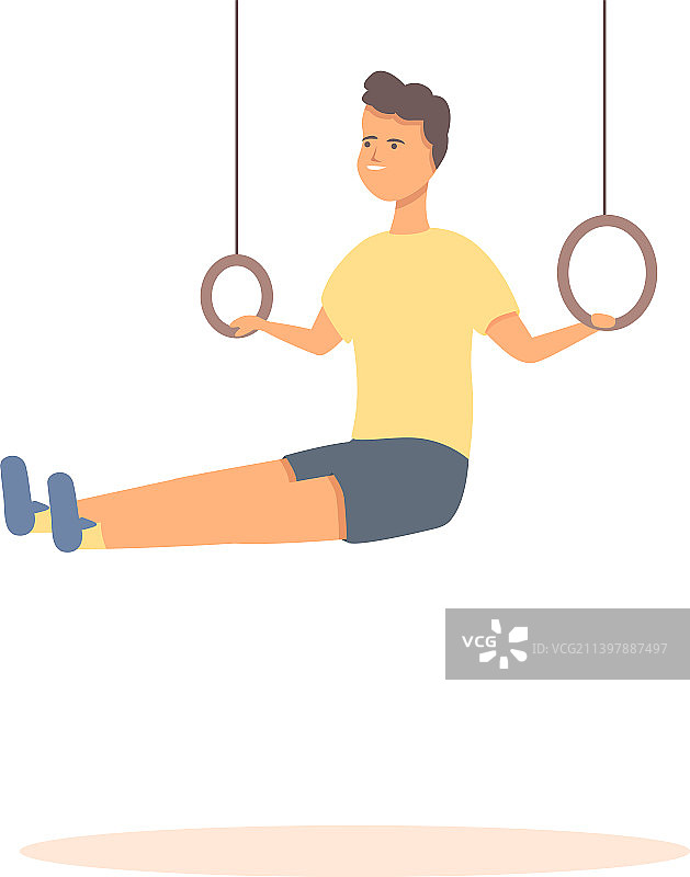 卡通儿童健身吊环图标图片素材