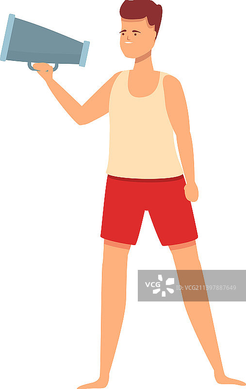 卡通救生员图标，水上安全图片素材