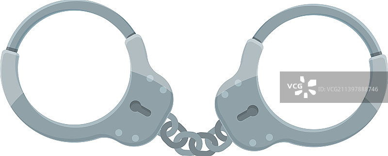 手铐图标卡通警察犯罪设计图片素材