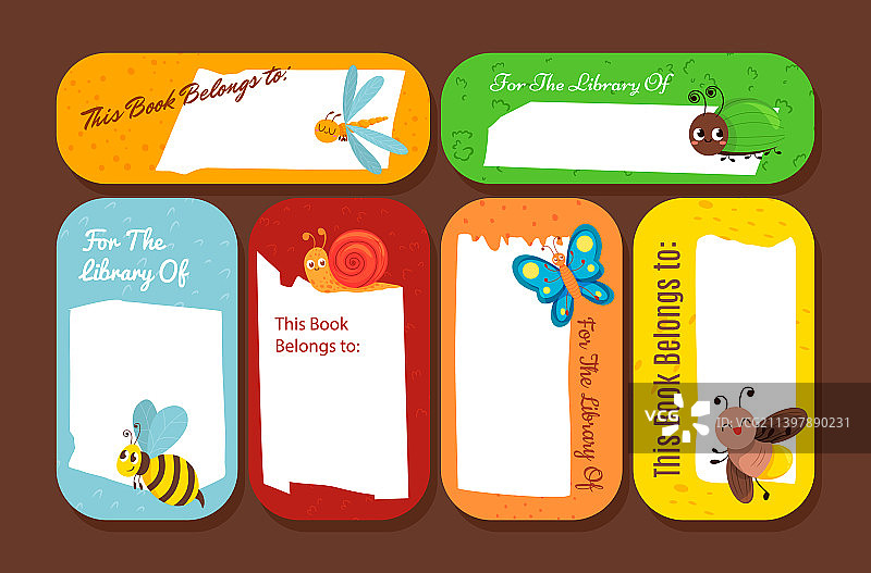 儿童教育贴纸图片素材