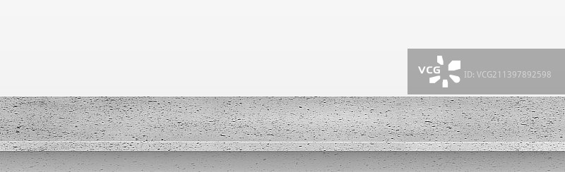 白色全景上的灰色混凝土石材台面图片素材