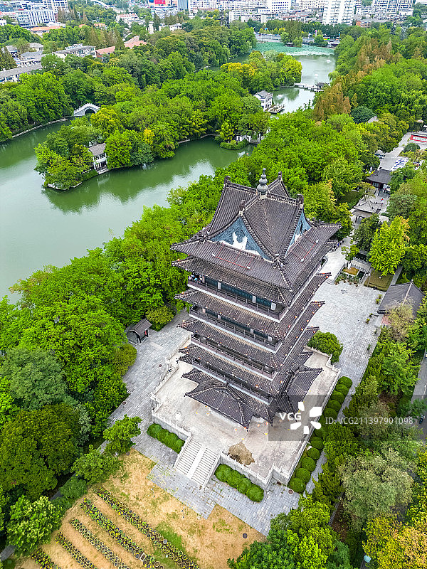 安徽合肥包公园清风阁图片素材