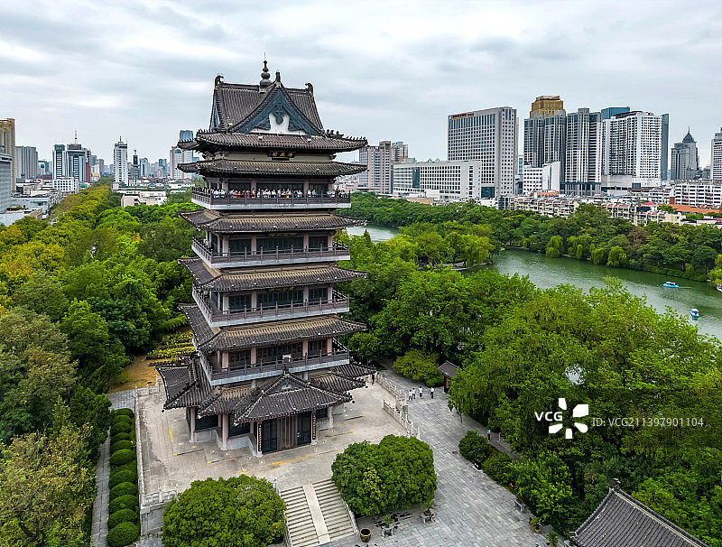 安徽合肥包公园清风阁图片素材