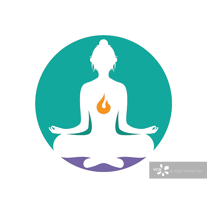 冥想瑜伽logo图片素材