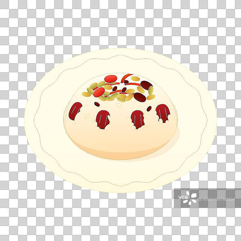 八宝饭矢量插画元素图片素材