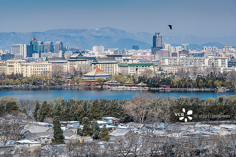 远眺五龙亭图片素材