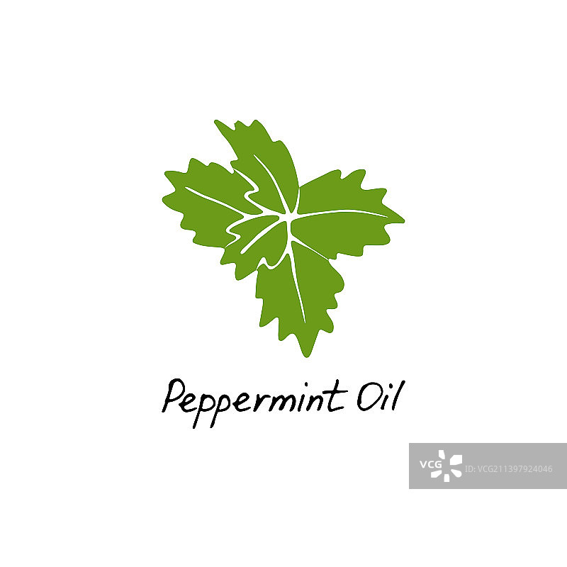 手绘薄荷绿图案图片素材